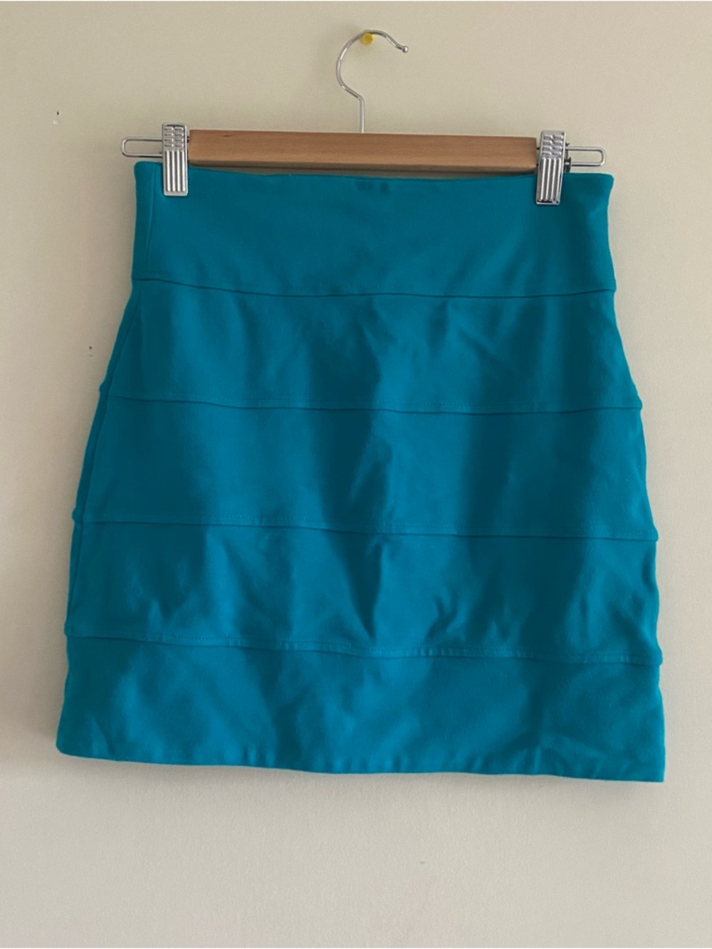 Aritzia Talula Teal Bandage Mini Skirt